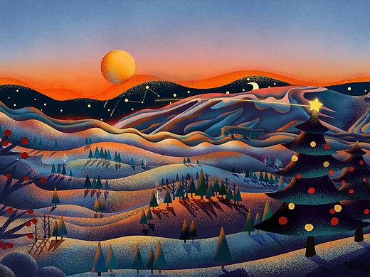 冬-圣誕&圣誕邀請（個人主頁-ZNTIwMjk2Njg=） - 藝術(shù)插畫 - 站酷設(shè)計師Nijin不是ninja原創(chuàng)素材 - 站酷ZCOOL