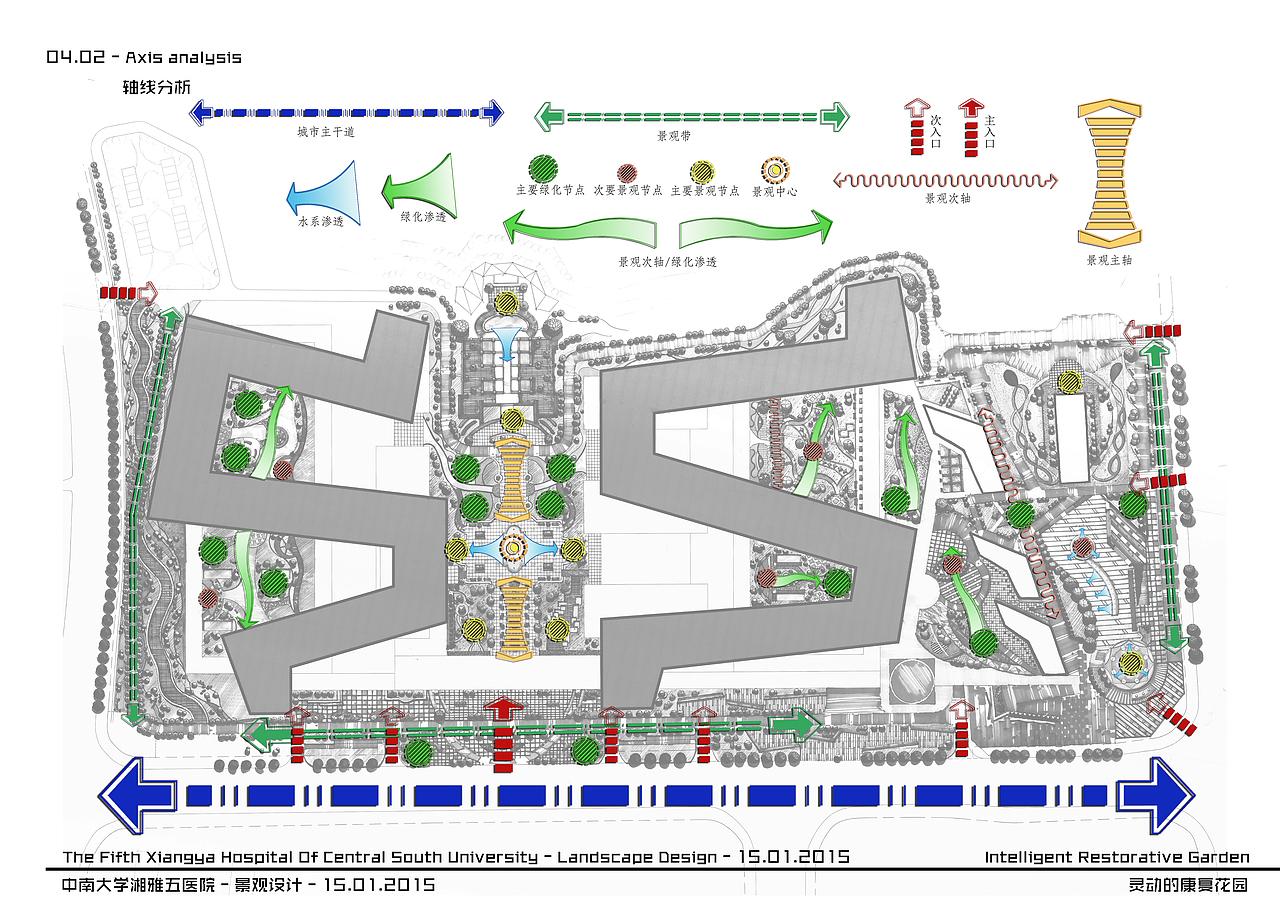 【城市景观规划设计】湘雅五医院景观设计
