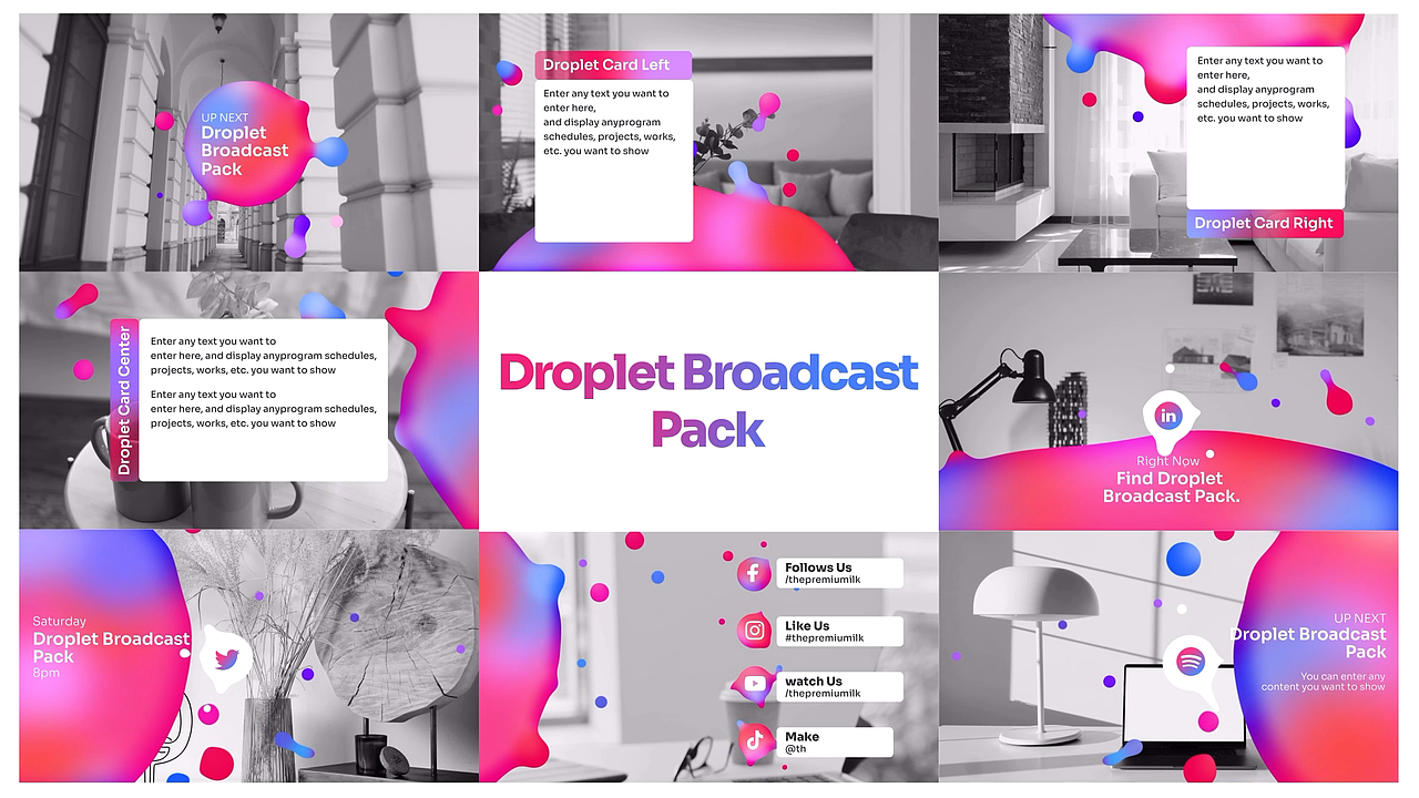 Droplet Broadcast pack（图ZMjkwNDkyNzky） - Motion Graphic - 站酷设计师Leezhxg原创素材 - 站酷ZCOOL