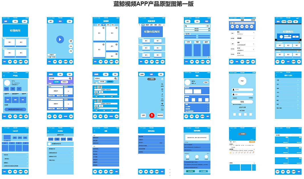 蓝鲸视频产品原型框架图