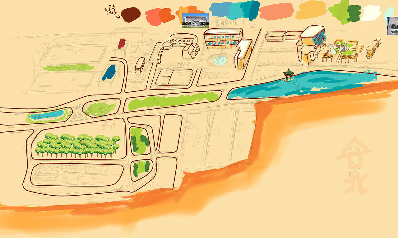 海淀驾校手绘地图