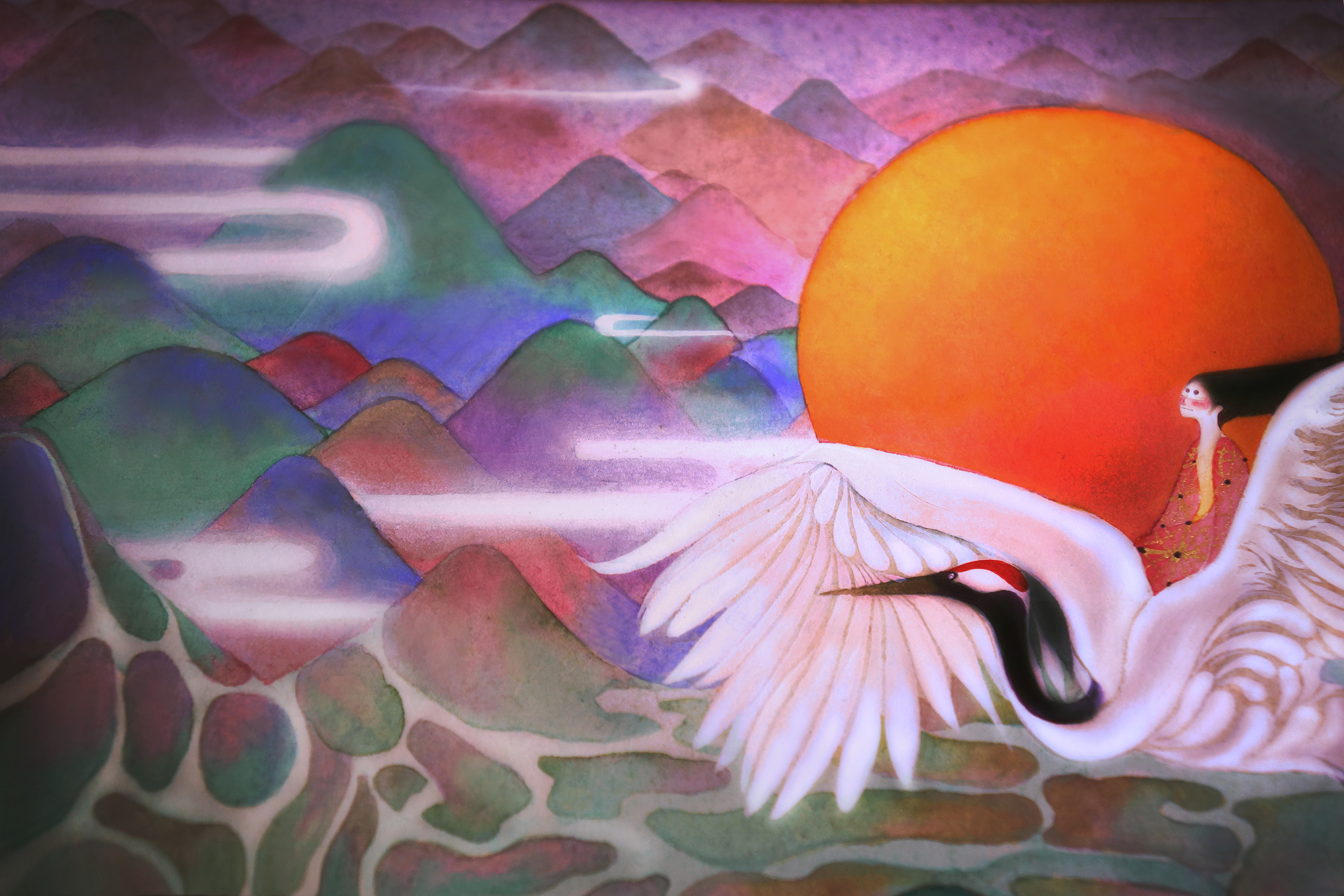 《鹤仙歌.金散瘴》日本颜彩-人川集