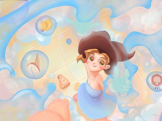 魔法妈妈动态图及部分绘制过程步骤图