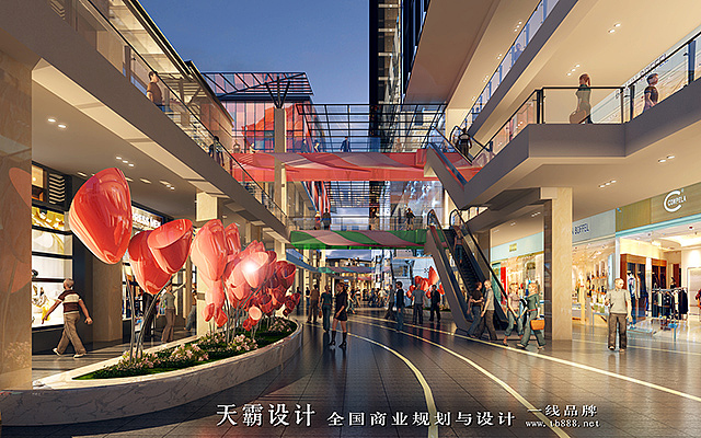 打造步行街设计效果图让你爱上休闲步行|天霸设计分享