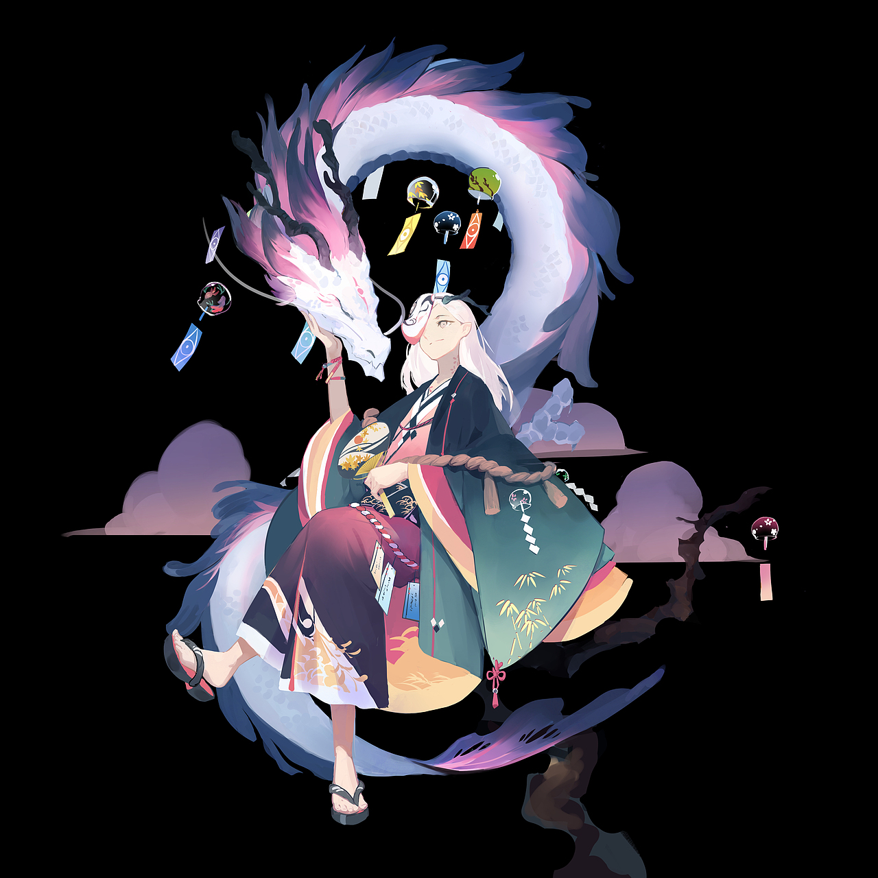 一目连-清风之愿（图ZMTg3NTcxNjgw） - 商业插画 - 站酷设计师曲不离原创素材 - 站酷ZCOOL