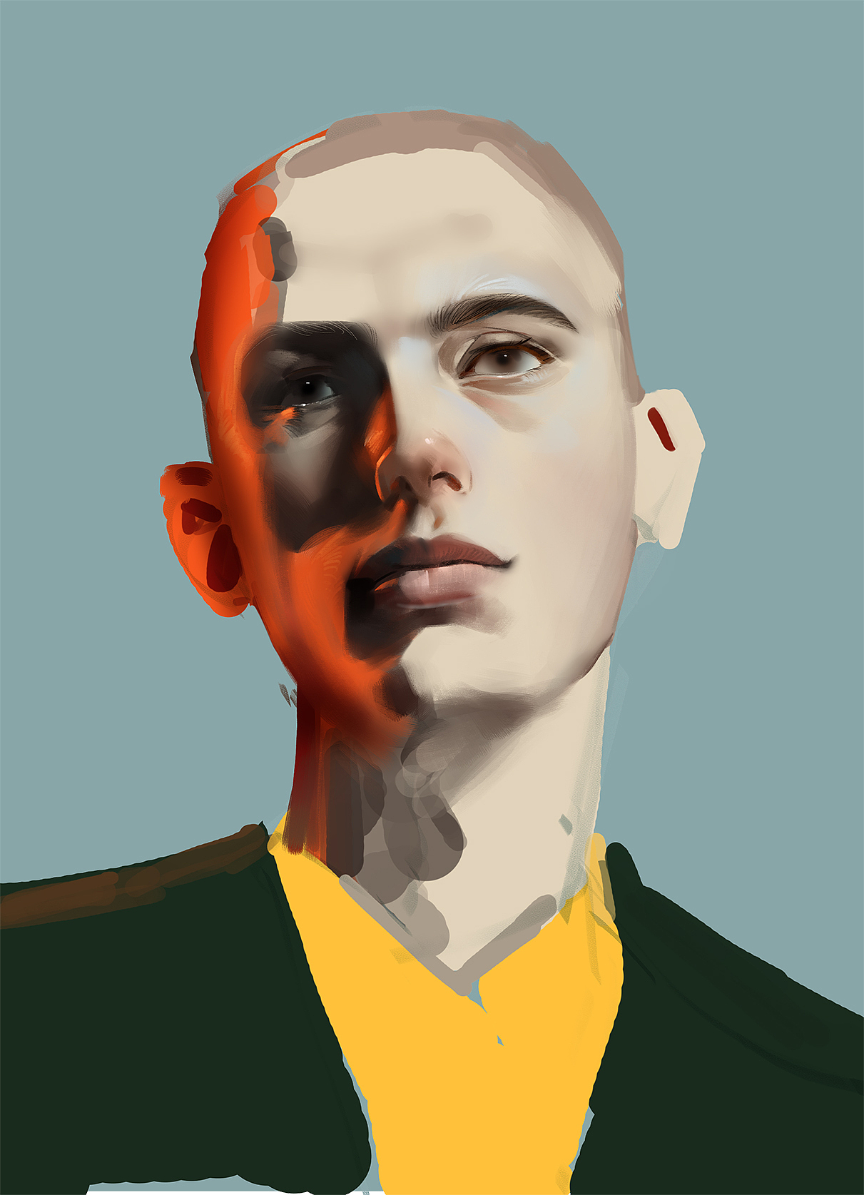 男性头像的课上演示