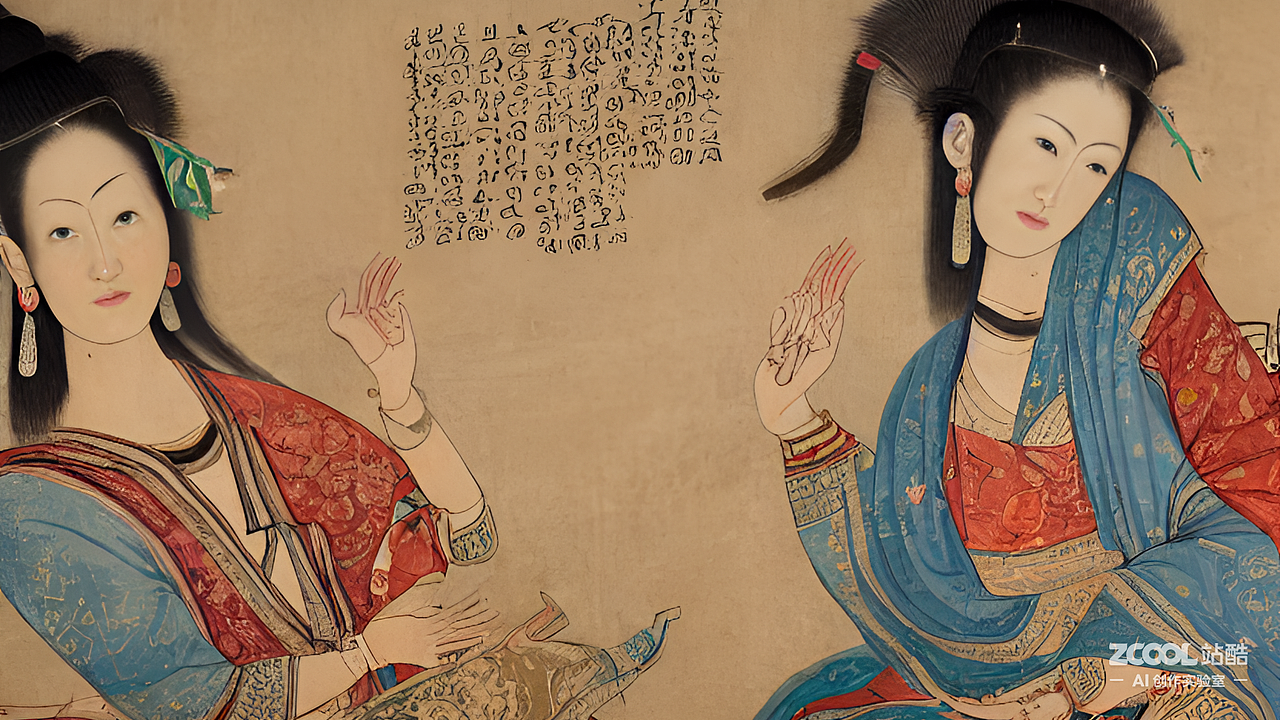 #AI创作实验室#敦煌古画美女