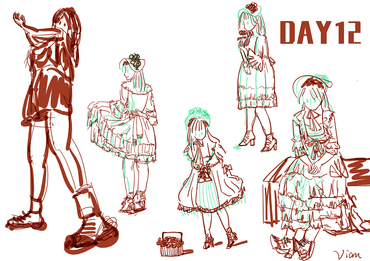 小零君60天人物速写打卡（图ZMjU1NzgyMjQ0） - 创作习作 - 站酷设计师Vvviannn原创素材 - 站酷ZCOOL