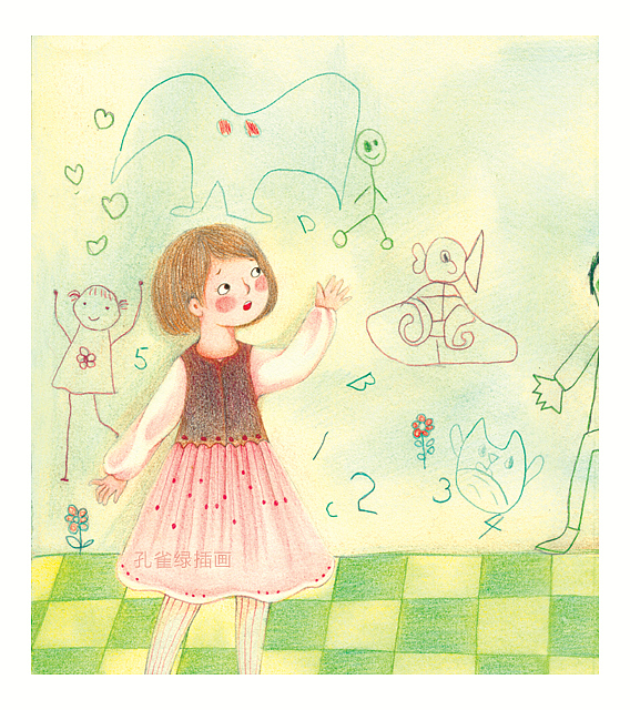 孔雀绿童画（图ZMTA2MDM3Mzcy） - 儿童插画 - 站酷设计师孔雀绿原创素材 - 站酷ZCOOL