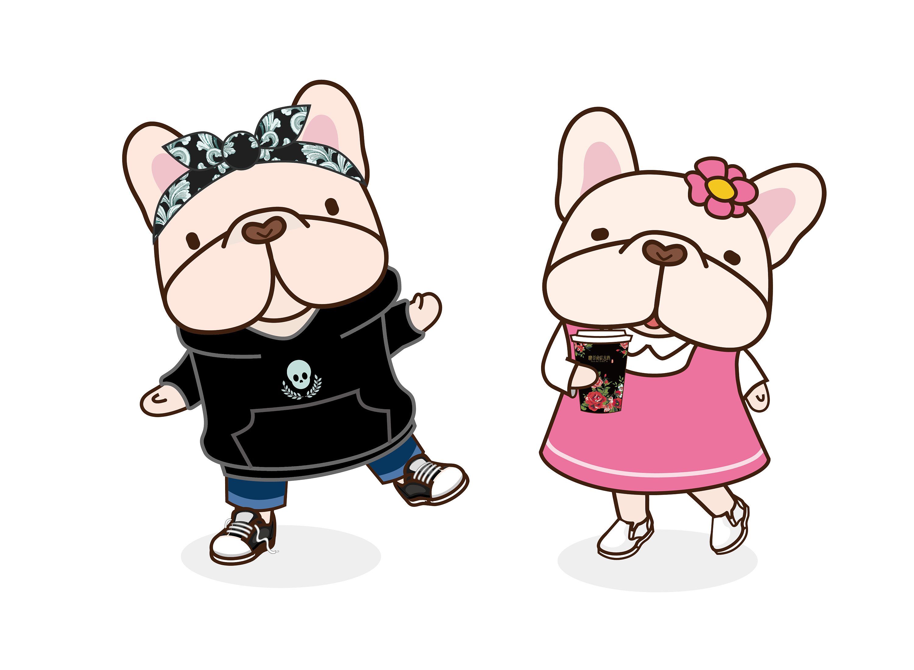 卡通法国斗牛犬吉祥物|平面|ip形象|戈多创艺_原创作品-站酷zcool