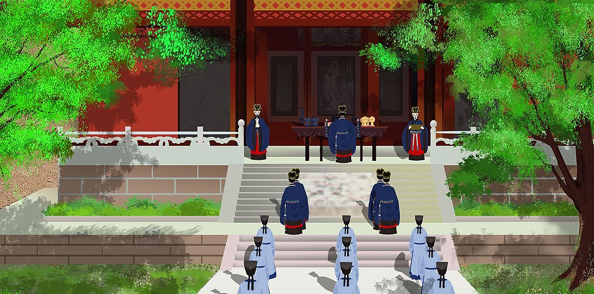 文脉颂中华·书院@家国|插画|商业插画|麦狸 - 原创作品 - 站酷