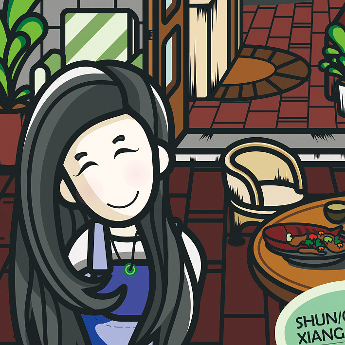 西安#美食情报#明信片 1.0（图ZNzgyMTM3ODg=） - 商业插画 - 站酷设计师SHUBIO原创素材 - 站酷ZCOOL