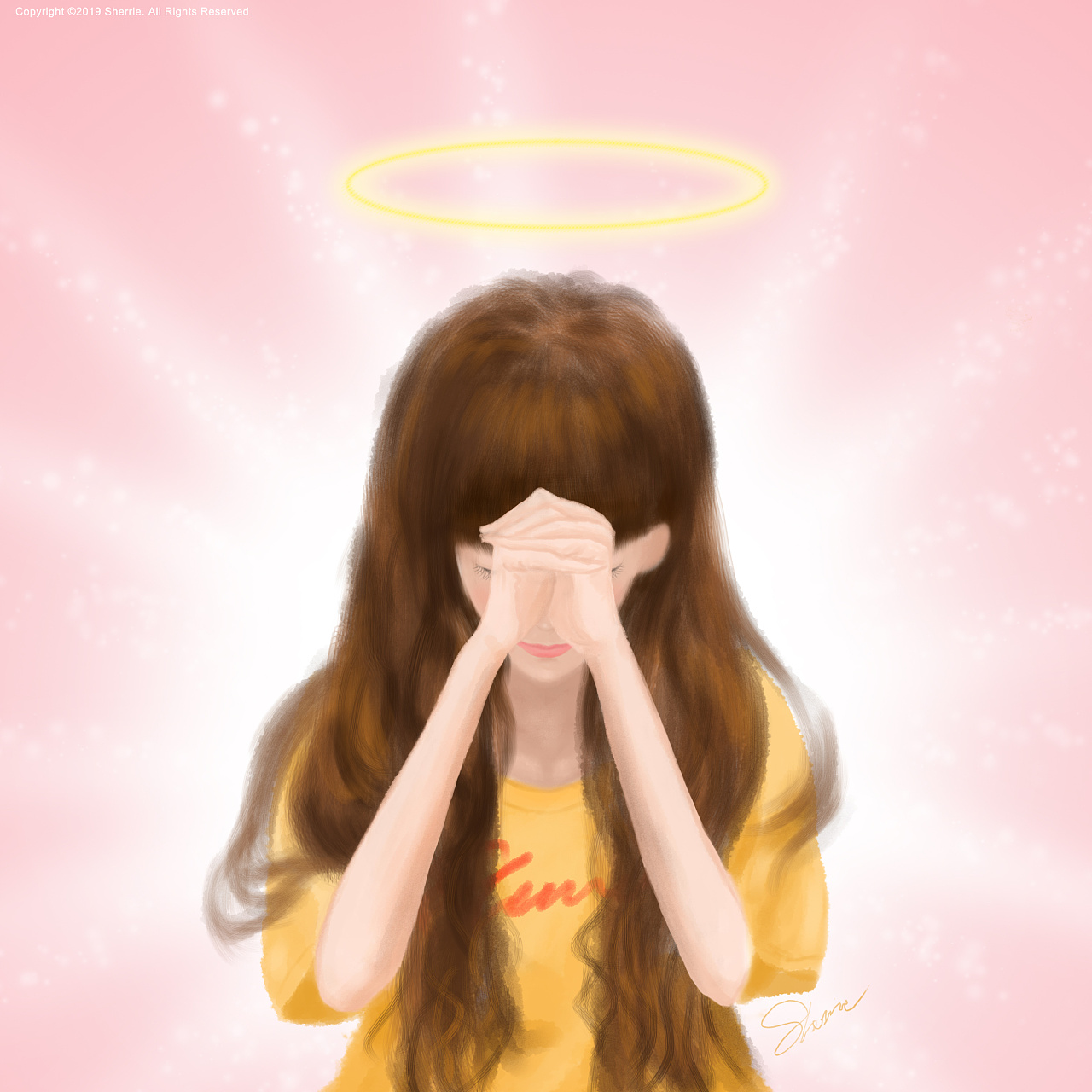 祈祷的女生头像图片