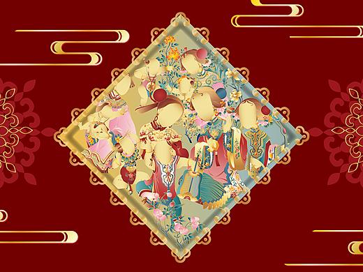 杨柳青仕女年画文创产品设计-毕业设计