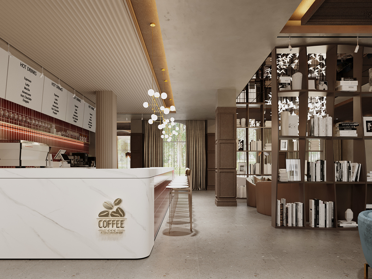 hb效果图-咖啡店|空间|商业空间设计|hb效果图表现 - 原创作品 - 站酷