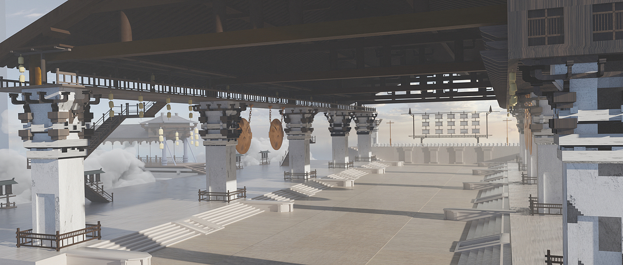 国风仙侠氛围｜东方美学｜blender艺术CG（图ZMzYxNDE0NDA0） - 场景 - 站酷设计师木村盆栽原创素材 - 站酷ZCOOL