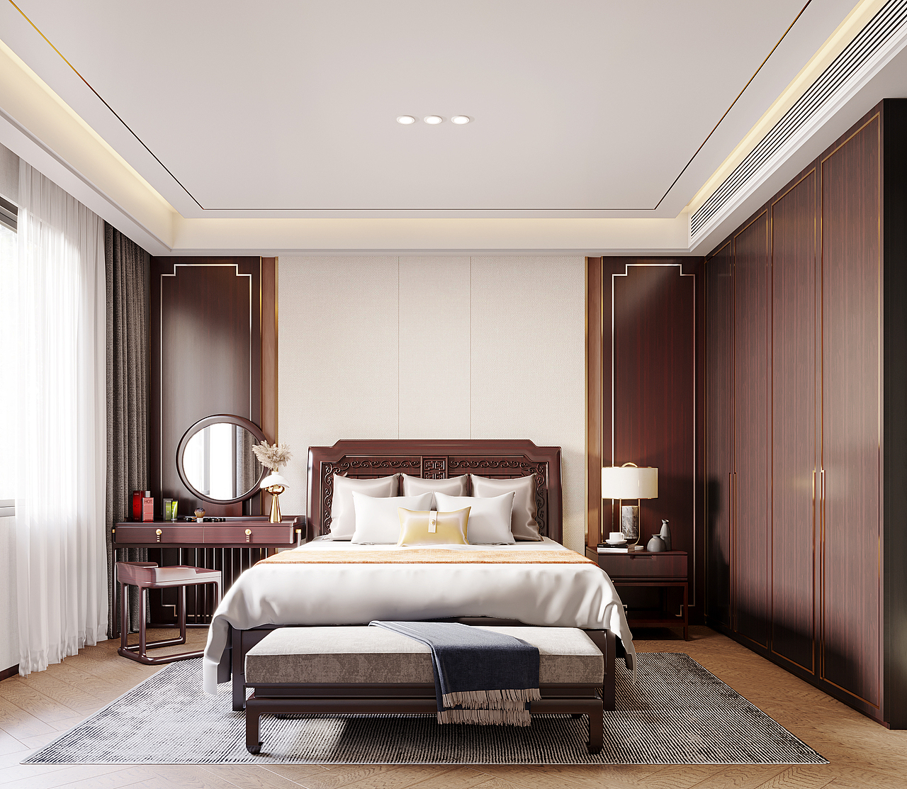 现代中式 * 别墅空间（图ZMjY2NDQ1Njg4） - 家装设计 - 站酷设计师静静表现原创素材 - 站酷ZCOOL