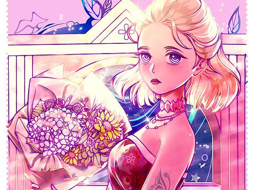 原创少女插画 自己捏的模拟人生角色