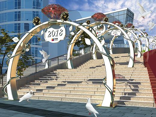 华强北九方爱情阶梯美陈2