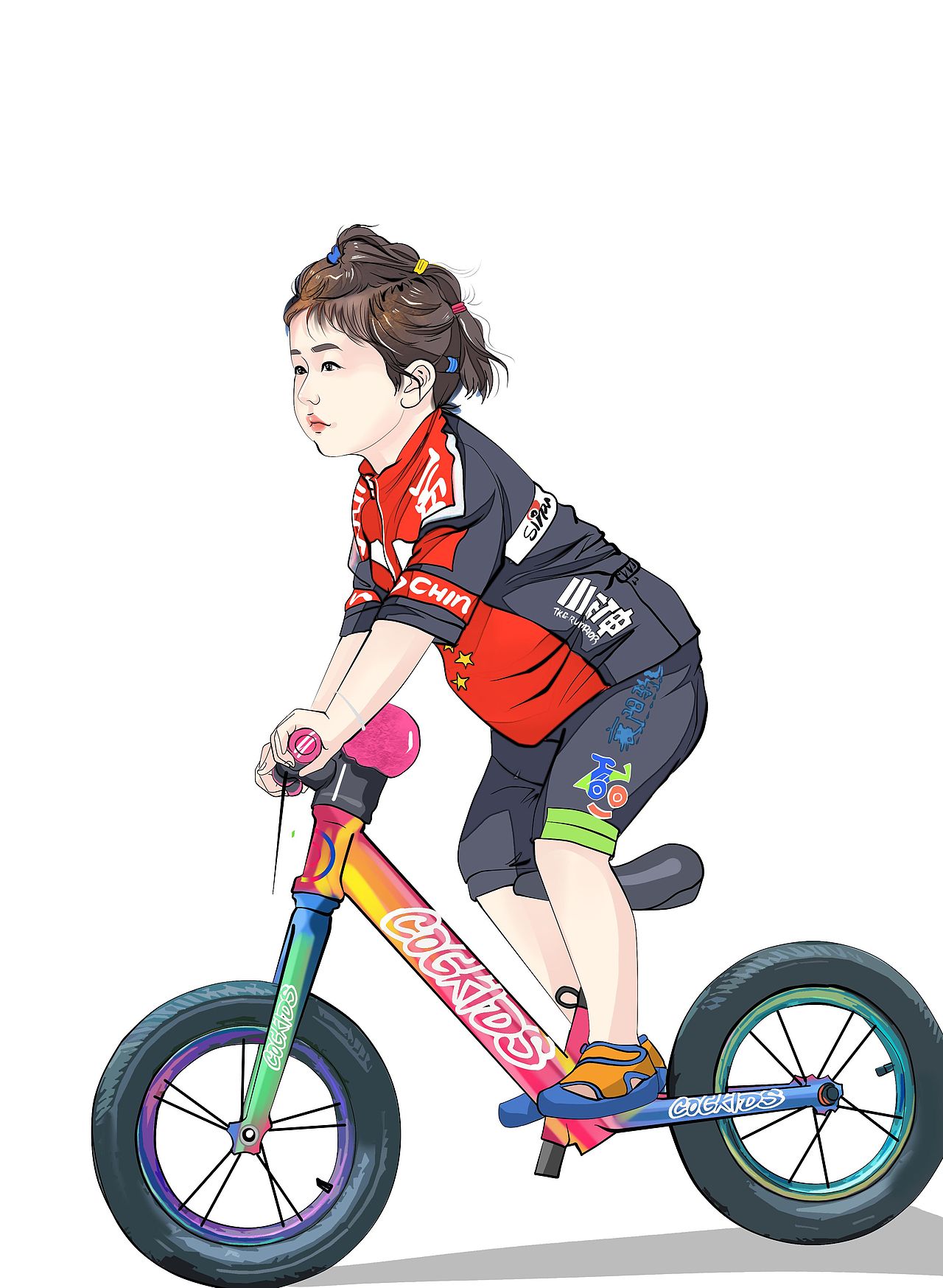 cogkids儿童滑步车经典插画