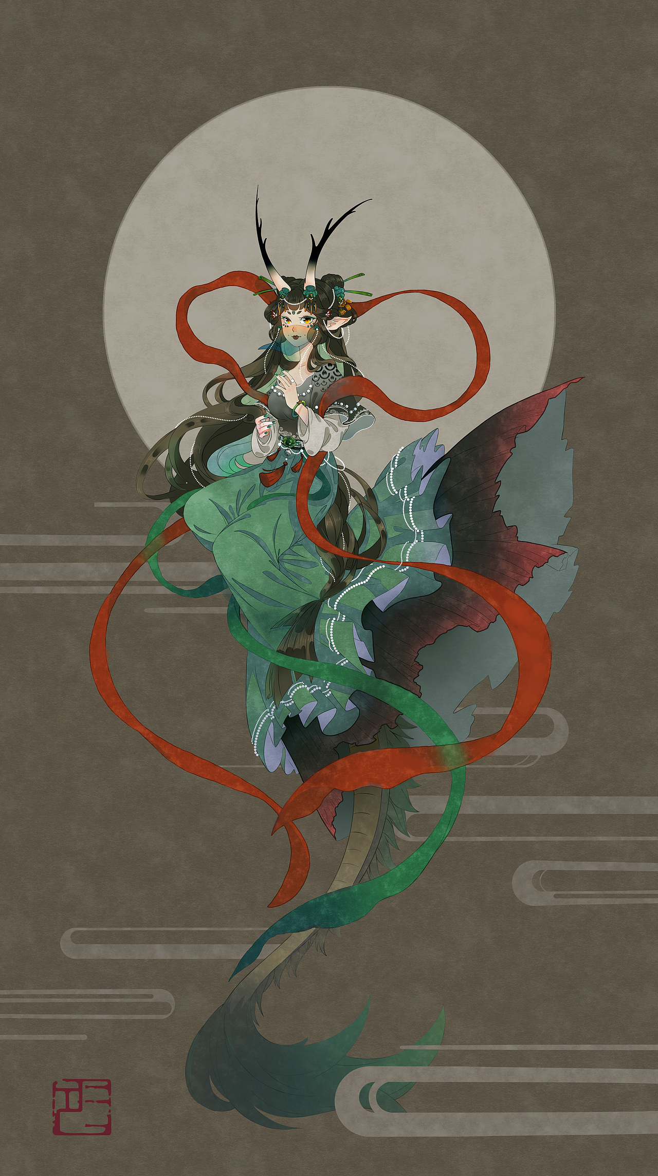 夹查看更多龙女0添加表情2022年上半年古风插画合集插画-艺术插画1