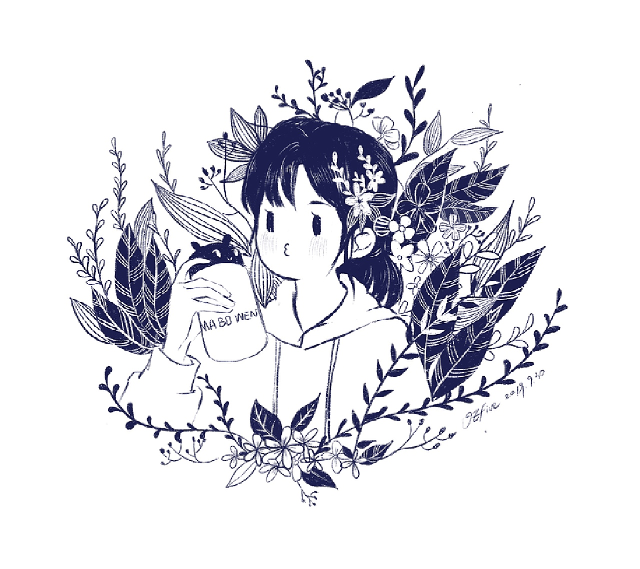 花与叶——森系插画手绘系列
