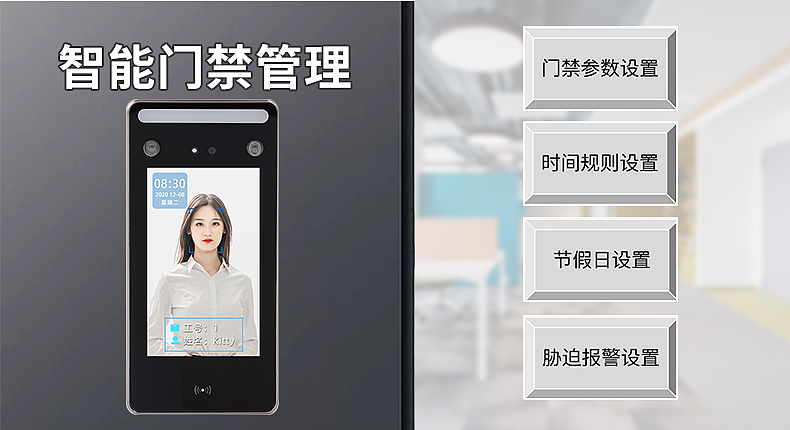 东为 人面刷卡考勤打卡门禁一体机DF500M