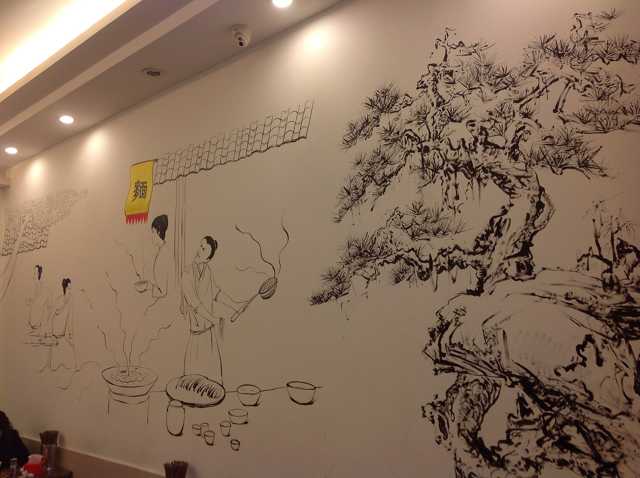 火锅店墙绘,餐饮墙绘,串串店墙绘,成都墙绘