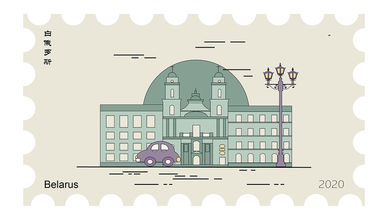 建筑插画（图ZMjE2NDU3Nzg4） - 创作习作 - 站酷设计师不想南瓜原创素材 - 站酷ZCOOL