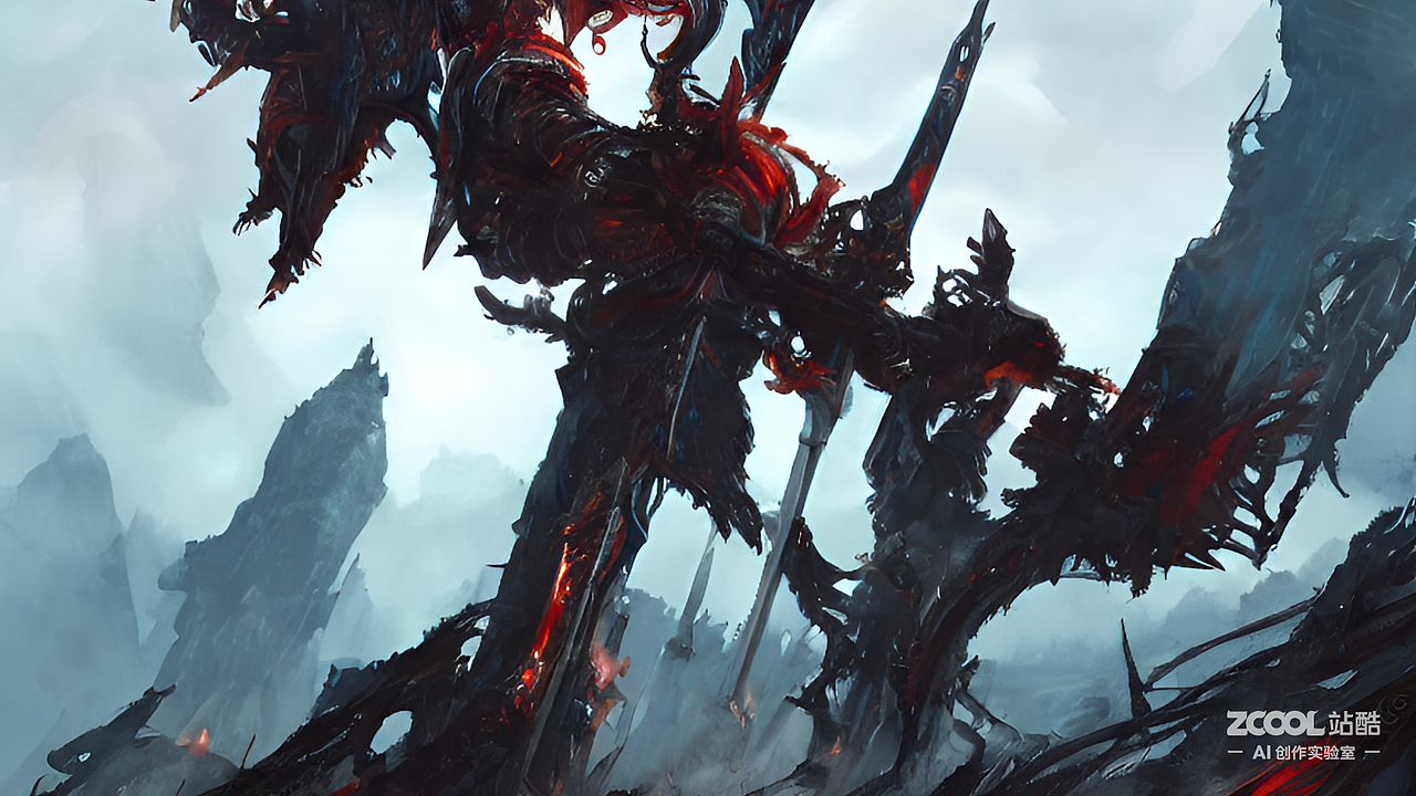 #AI创作实验室#华夏，战神，方天画戟（图ZMzI0NzAwNTIw） - AI作品 - 站酷设计师欧礼原创素材 - 站酷ZCOOL