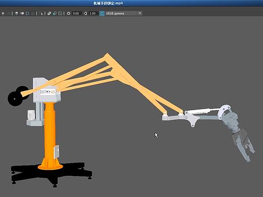 机械制作，机械手。maya绑定