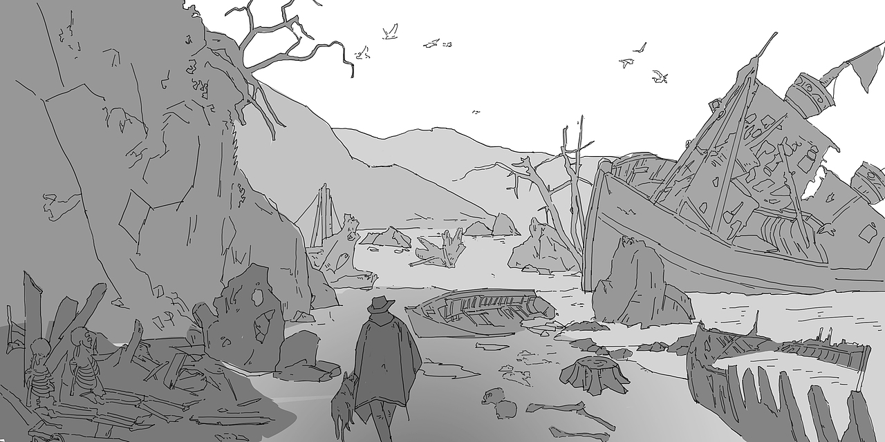 沉船（图ZMjk2NTA2OTA0） - 概念设定 - 站酷设计师罗杰d原创素材 - 站酷ZCOOL