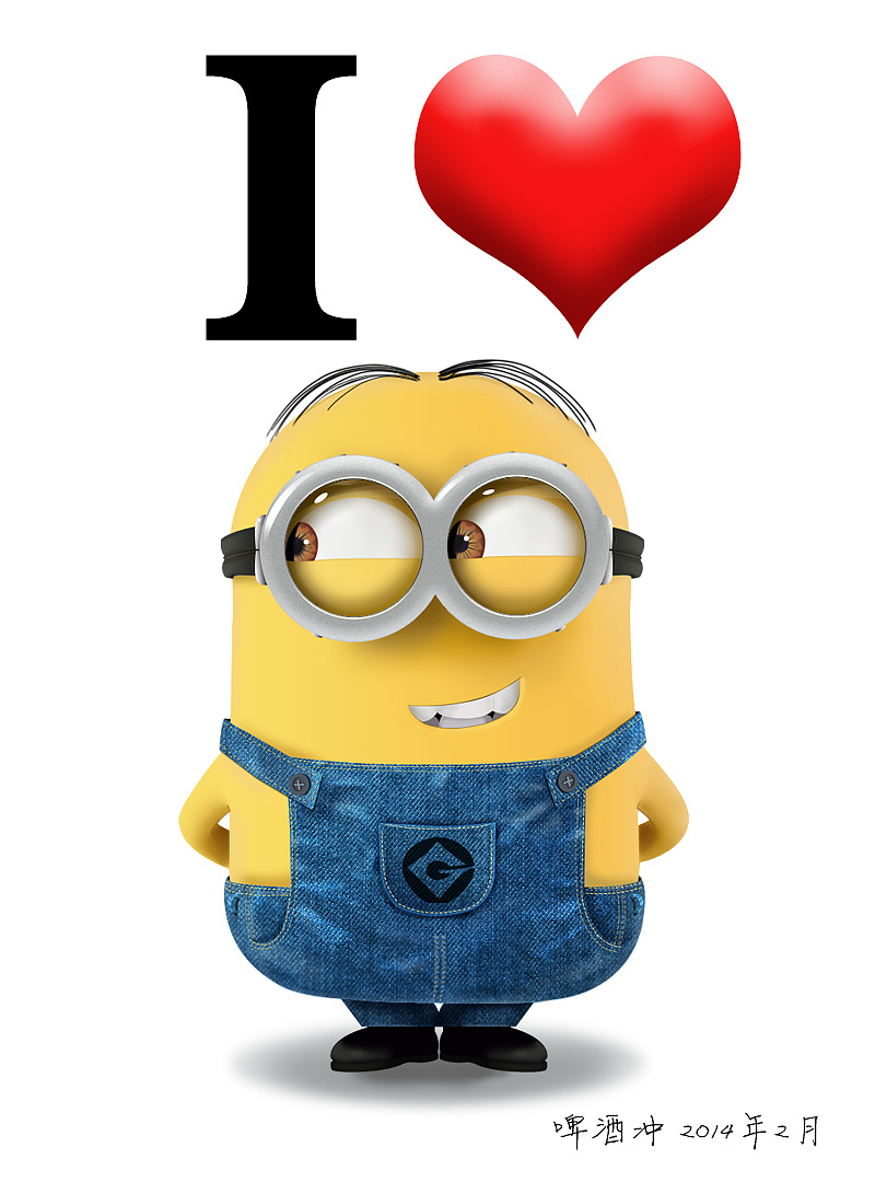 动画人物-可爱小黄人-ps鼠绘