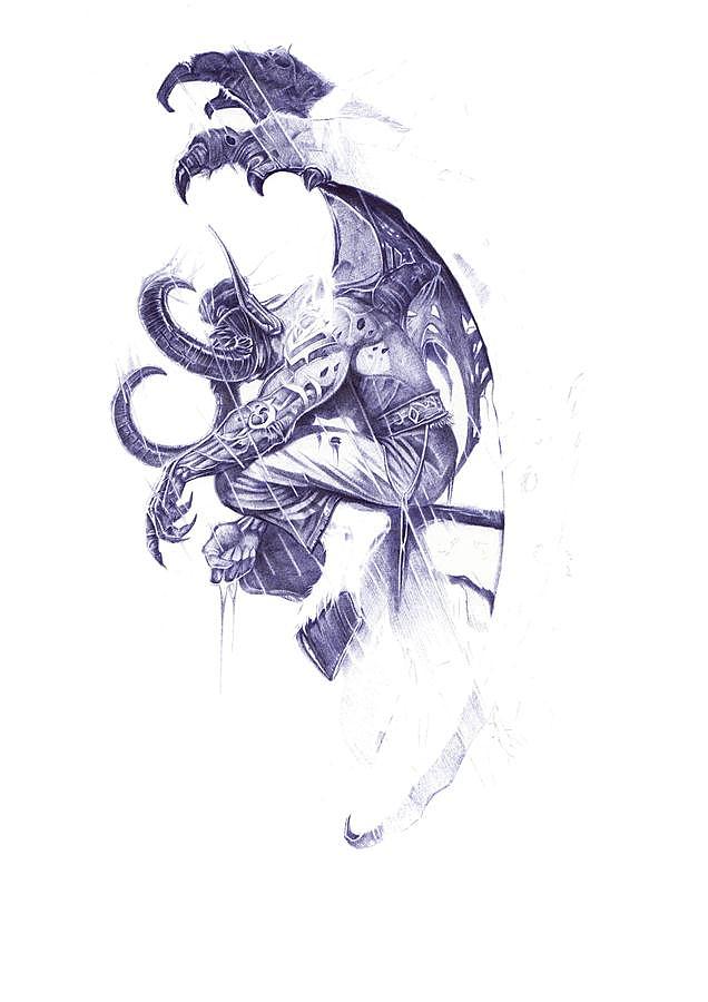 魔兽争霸系列等Y_Lovely圆珠笔手绘