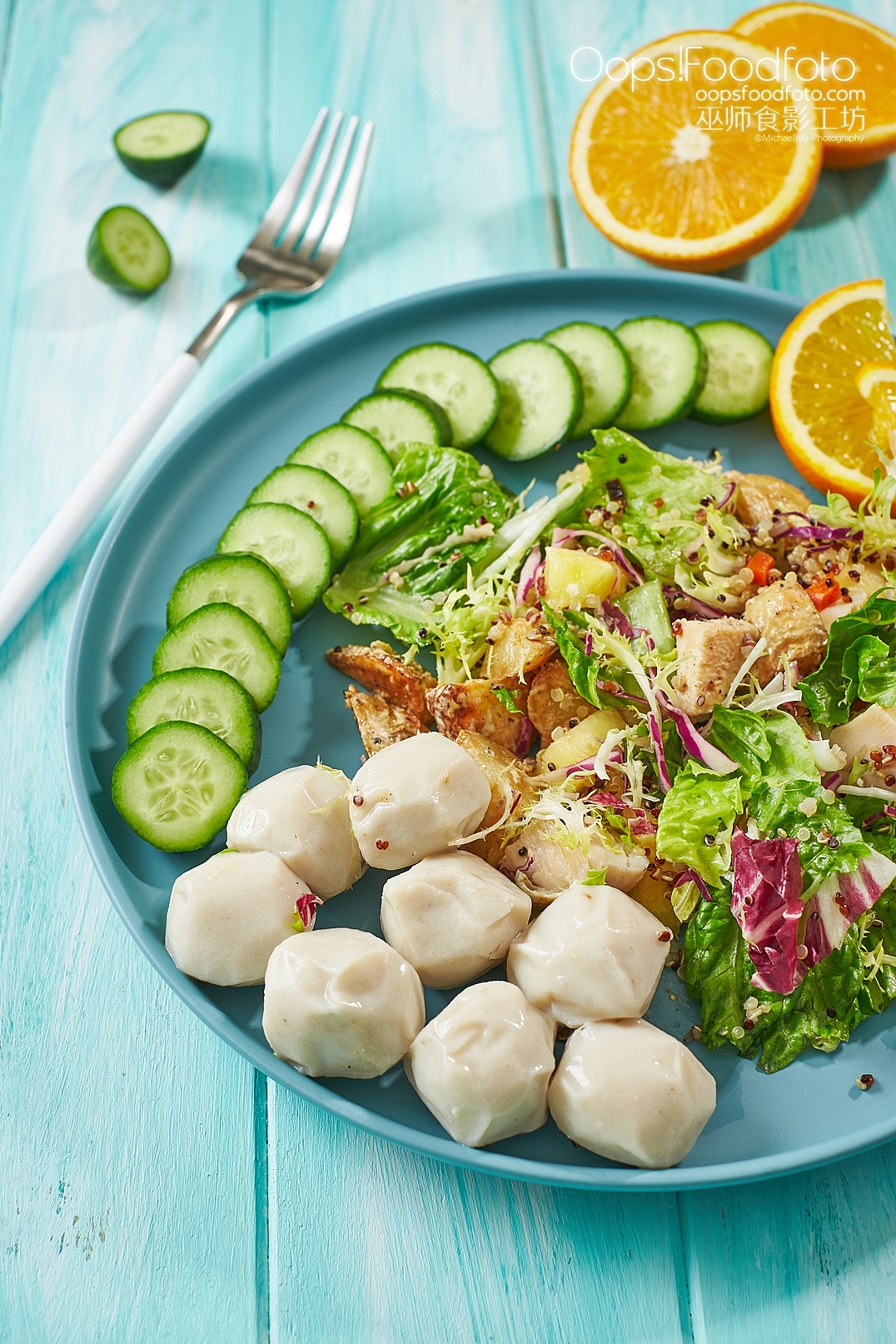 魚(yú)肉丸-沙拉拍攝（圖ZMjA2MDEzOTUy） - 產(chǎn)品攝影 - 站酷設(shè)計(jì)師巫師Oopsfoto原創(chuàng)素材 - 站酷ZCOOL