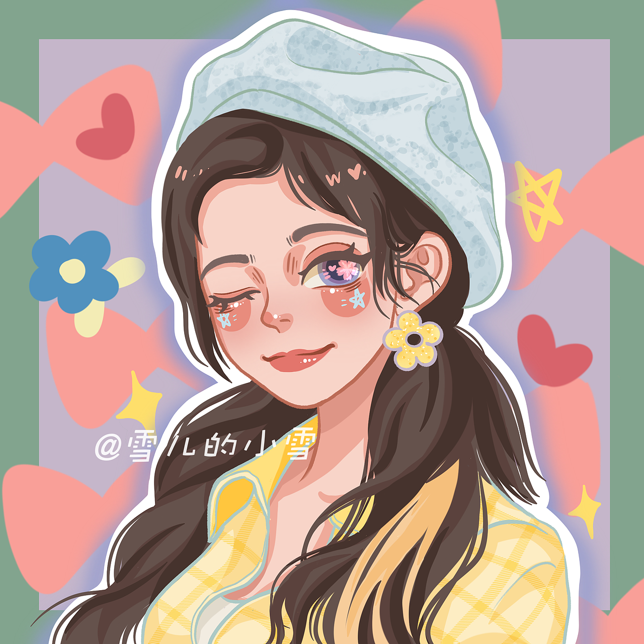 画卡通版明星～鞠婧祎