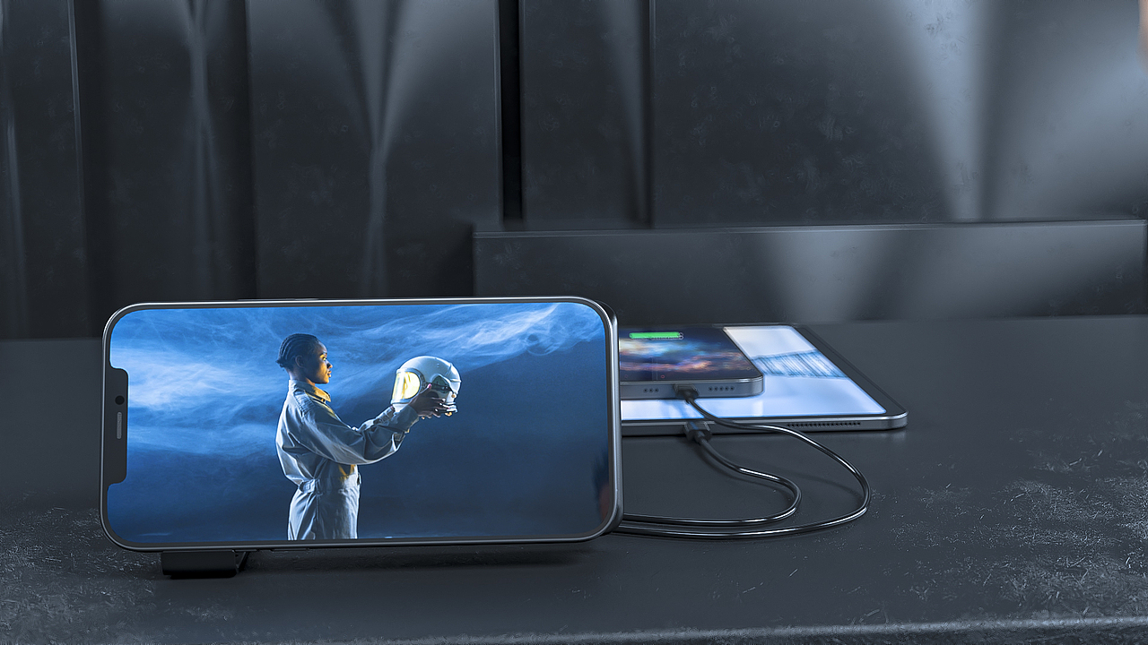 跨境-无线充电宝三维产品动态视频