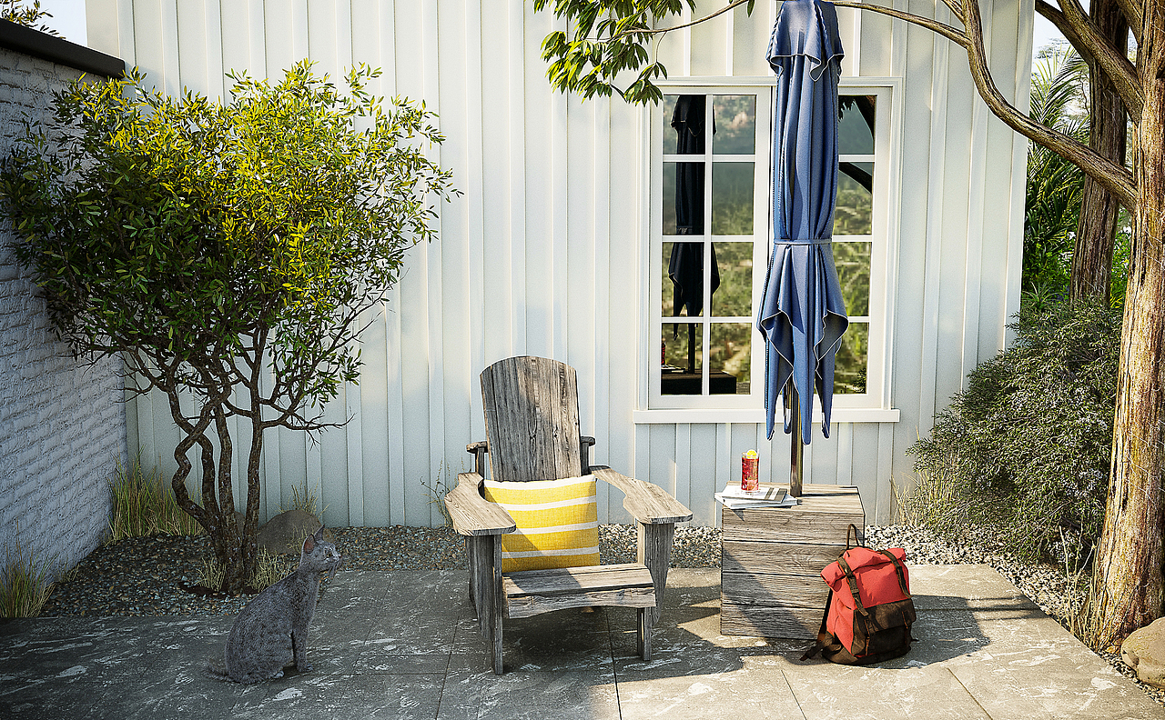 跨境电商室外场景3d三维渲染场景