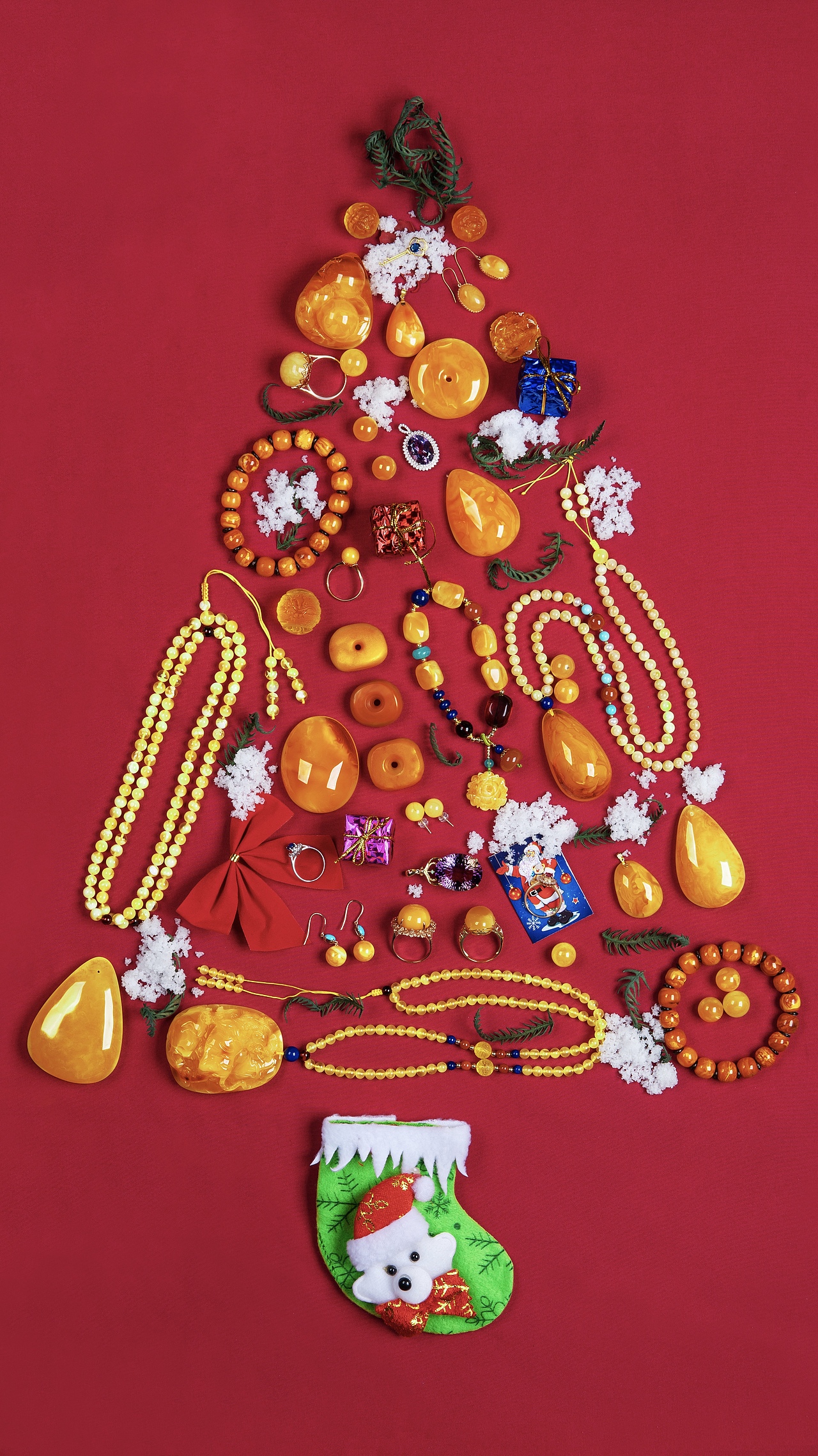 圣诞节主题海报珠宝产品拍摄