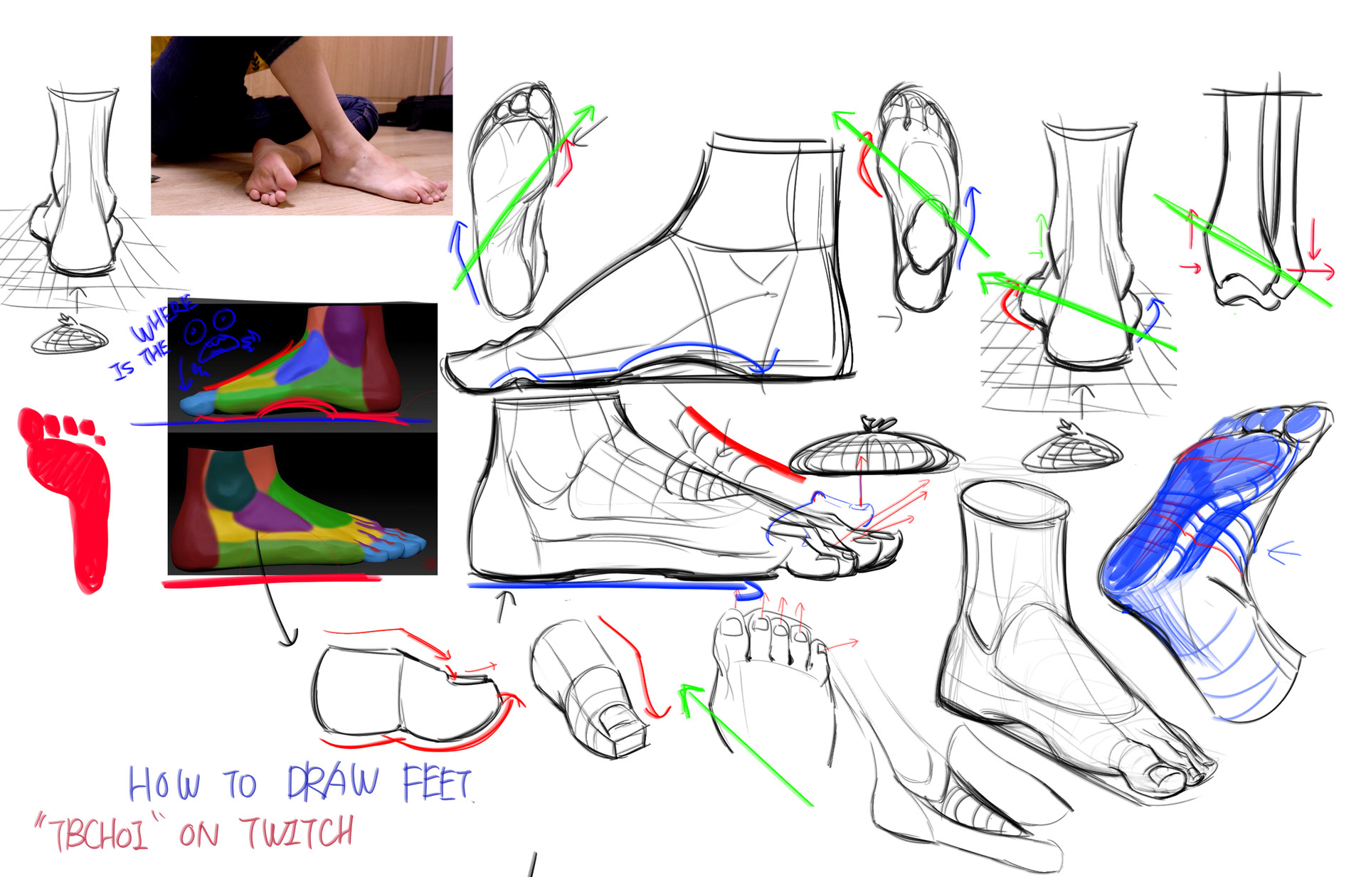 初学者人物的脚部怎么画？脚部绘画上色教程！|脚趾|初学者|绘画_新浪新闻