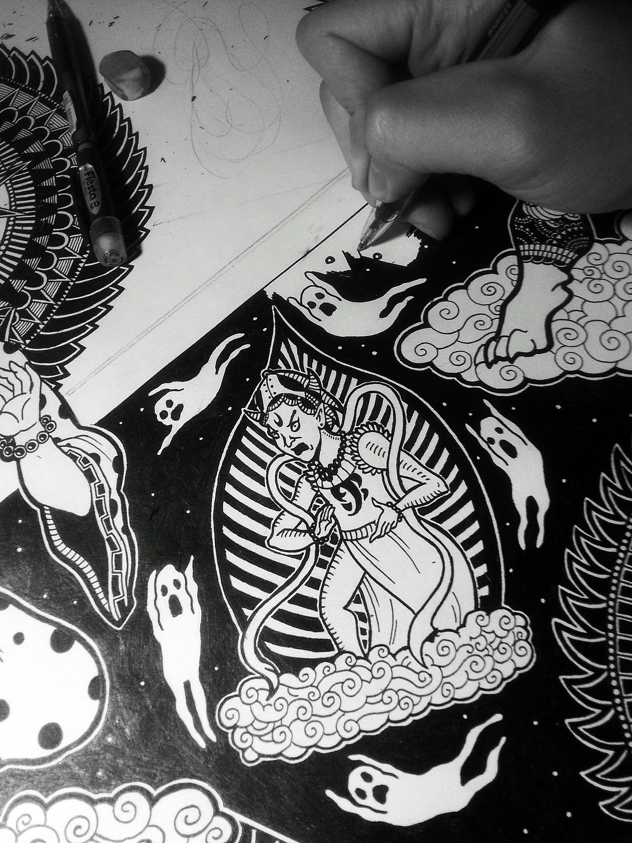 2开大画《善恶美丑》（图ZMTk3MzIxMDA=） - 新锐潮流插画 - 站酷设计师墩小贤原创素材 - 站酷ZCOOL