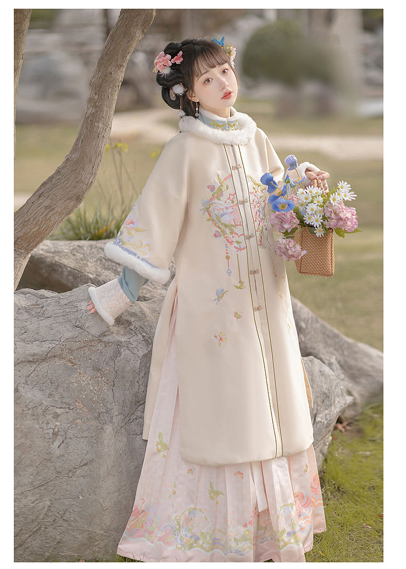 汉服设计｜雪地里的一朵小白兔 月桂兔（图ZMzI3ODEzNjI4） - 传统/民族服饰 - 站酷设计师一斤的汉服世界原创素材 - 站酷ZCOOL