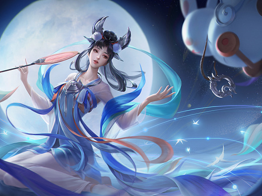 王者荣耀-如梦令嫦娥-fansart