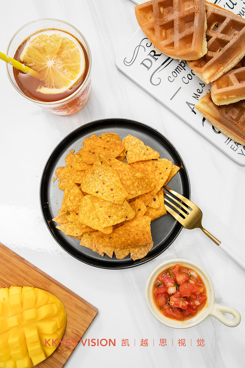 沙拉 水果 蔬菜 健康午餐 静物摄影 食品商业拍摄