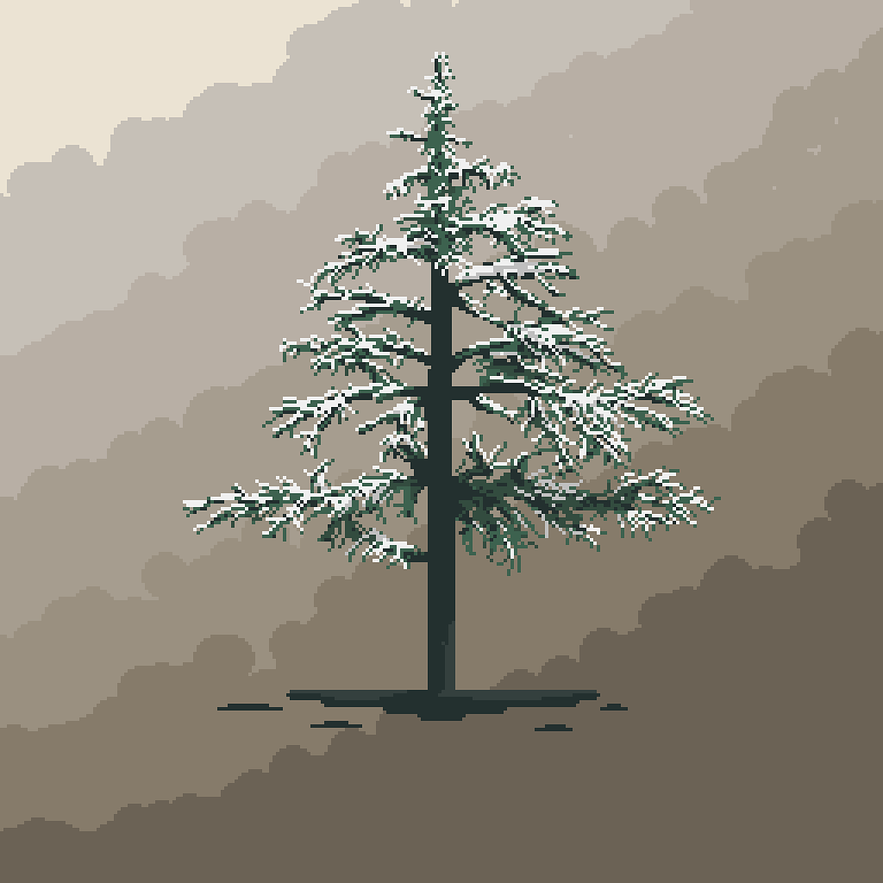 像素画练习(1)雪松