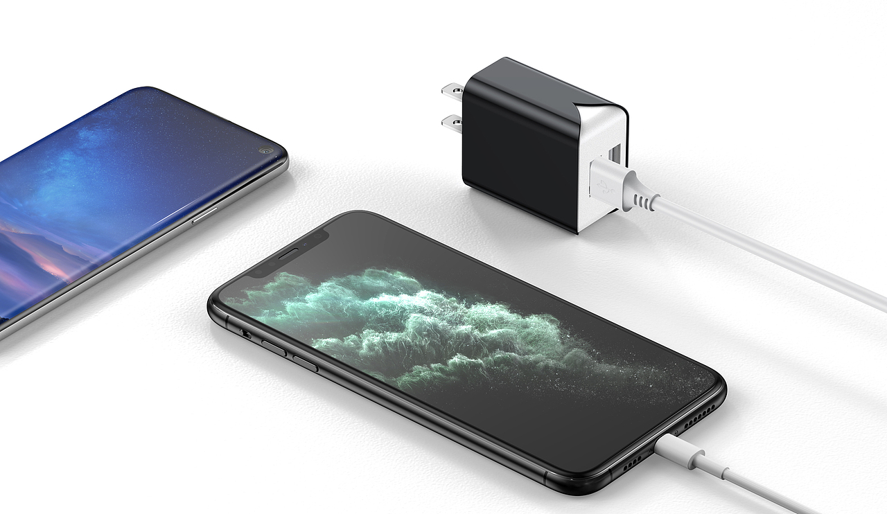 两款充电头渲染