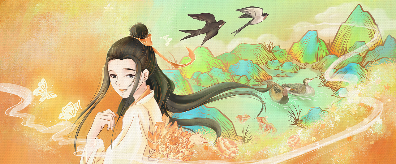 梁山伯与祝英台系列插画设计（图ZMzA5NTI2MDM2） - 商业插画 - 站酷设计师夏目酒原创素材 - 站酷ZCOOL