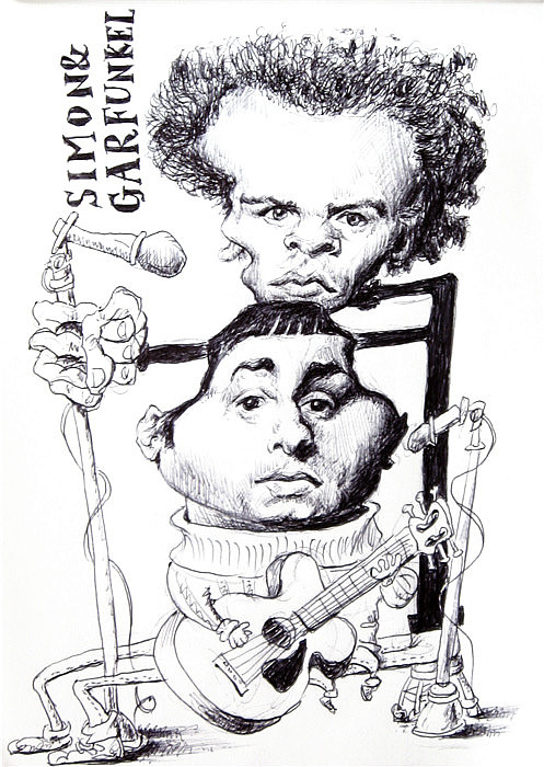 临名人漫画像(圆珠笔)2