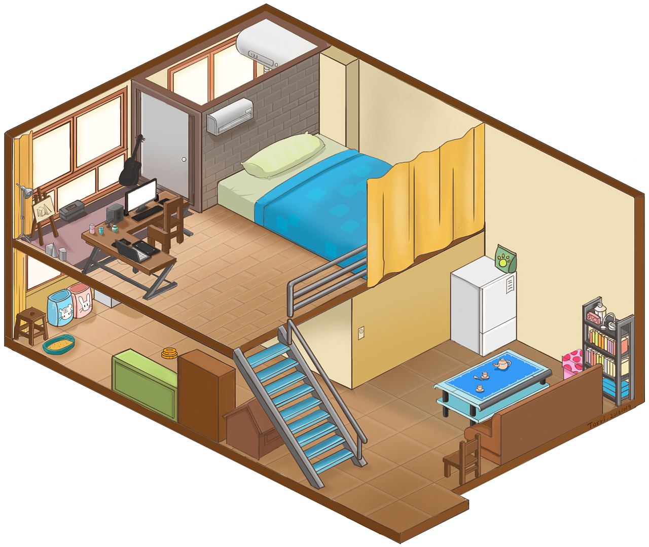 曾经住过的房间(图ZNjEyNjkzNzY=) - 创作习作 - 站酷设计师torri原创素材 - 站酷ZCOOL