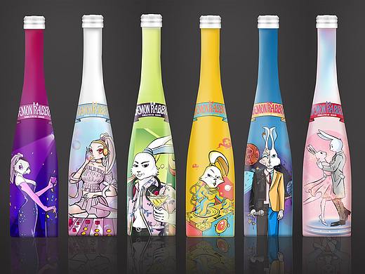 恶魔兔子苏打酒包装设计